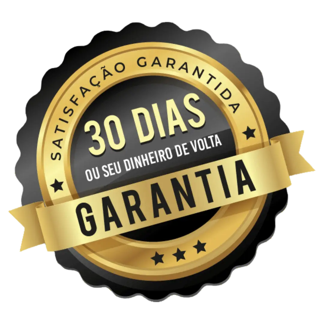 Selo de garantia de 30 dias — satisfação garantida ou seu dinheiro de volta